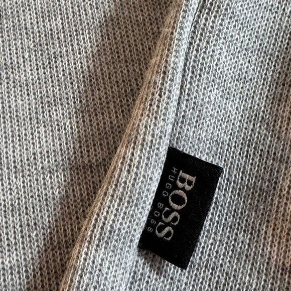 Hugo Boss Sweater Mens Size XL Qouter Zip Gray Cotton Pullover Mock Neck - Picture 10 of 13